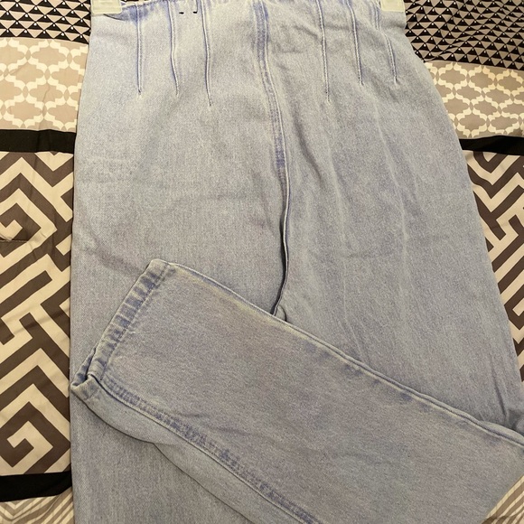 blue riot seam corset detail highwaisted jeans, us 4- uk 8 - Picture 10 of 10